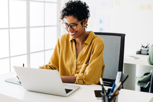 Woman on Computer