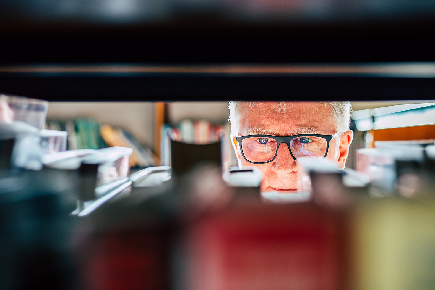 Man browsing for books