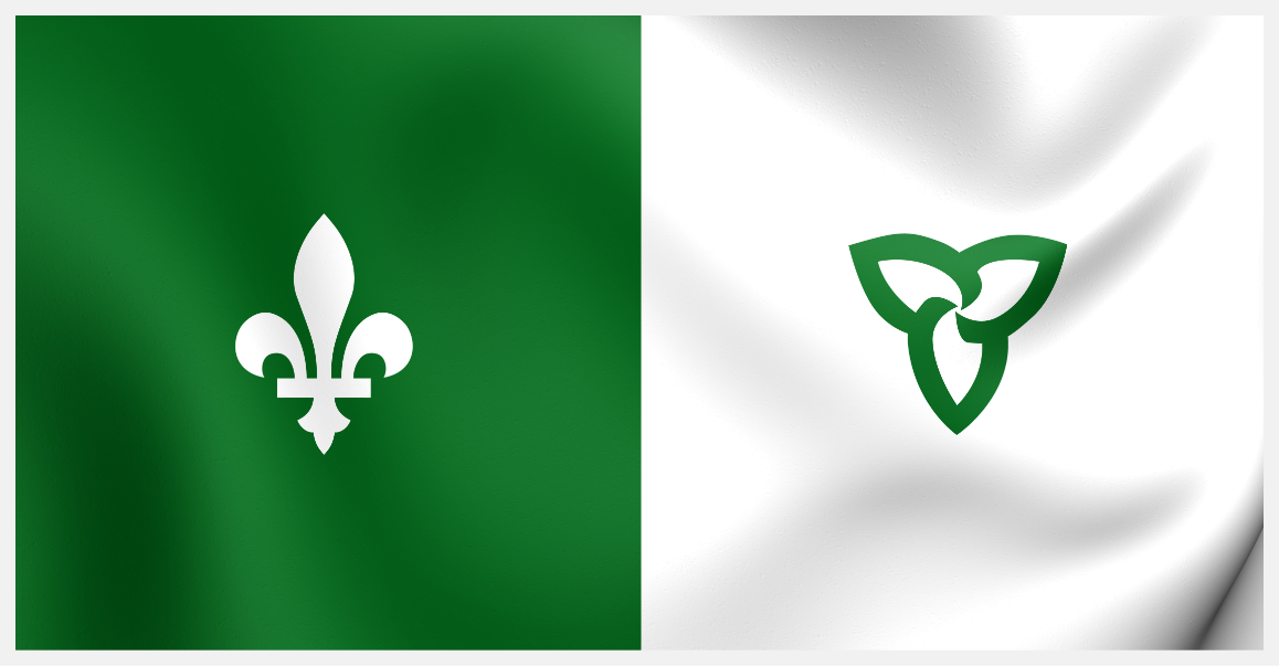 Photo du drapeau franco-ontarien.  