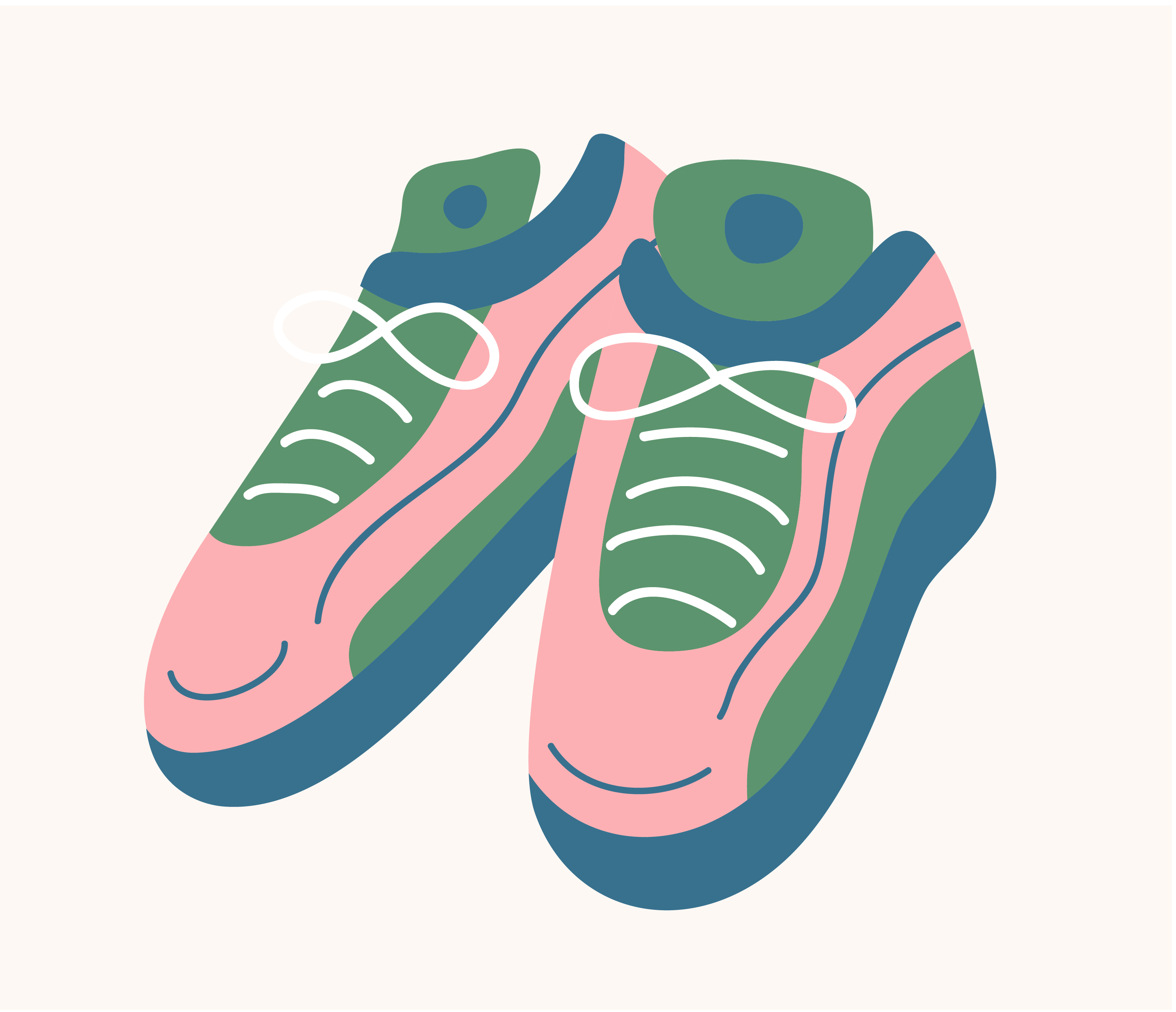 Illustration d’une paire de chaussures.  