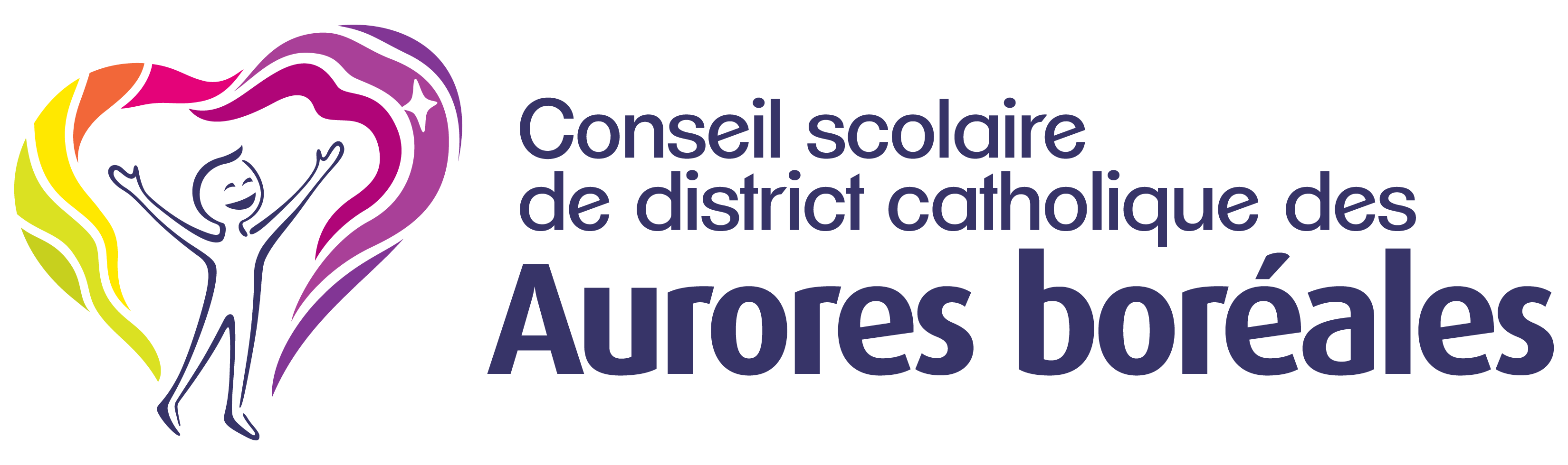 Logo du Conseil scolaire du district catholique des Aurores boréales.  