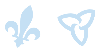 Illustration d’une fleur de lys et d’une fleur de trille.  