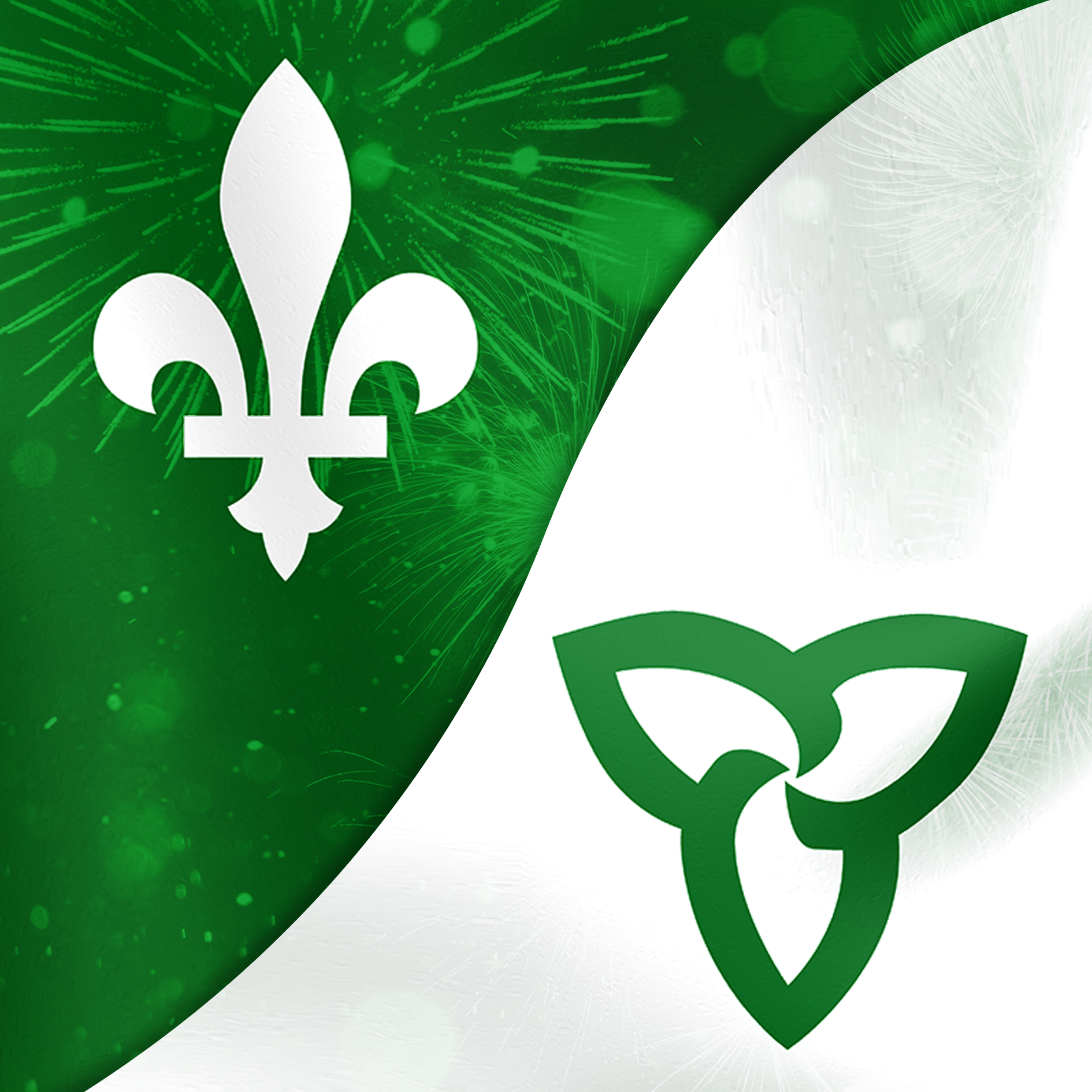 Photo d’un drapeau franco-ontarien.  