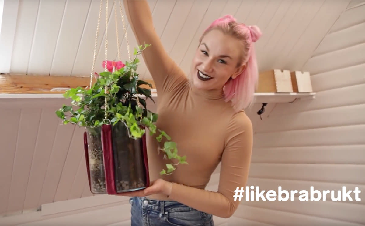 Blomsterpotter som henger fra taket - gjør det selv!