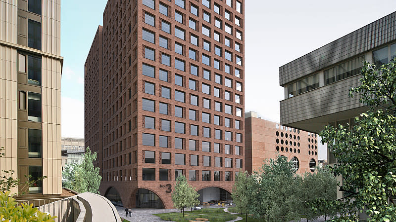 CGI image of external of No.3 Circle Square