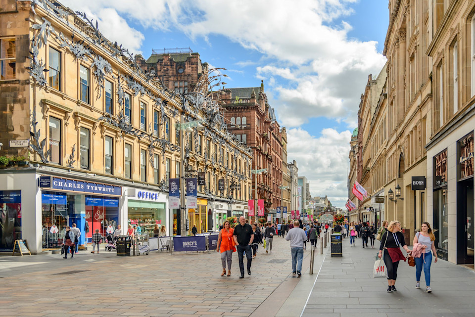 Glasgow shopping highstreet