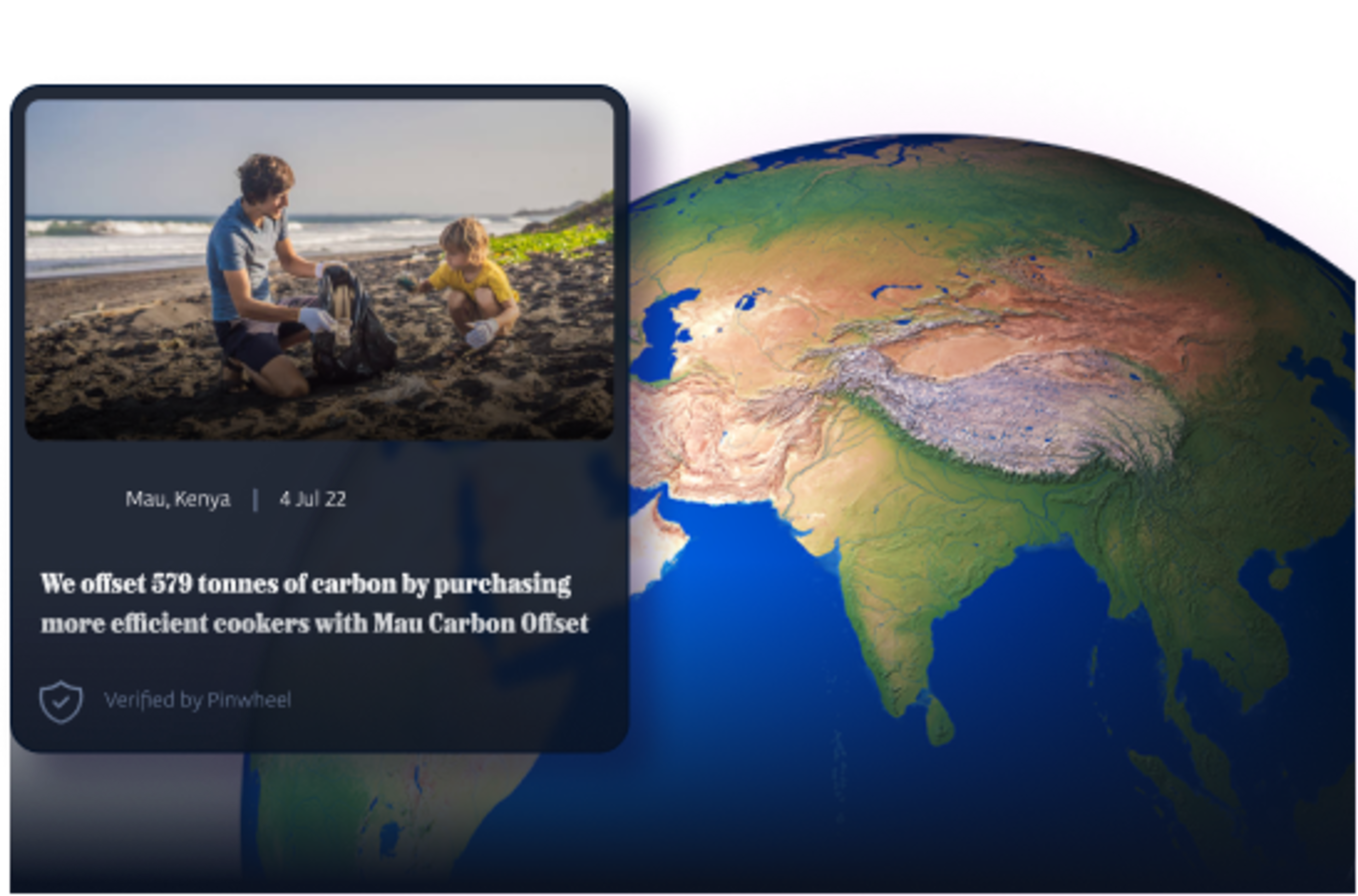 Pinwheel globe visualisation