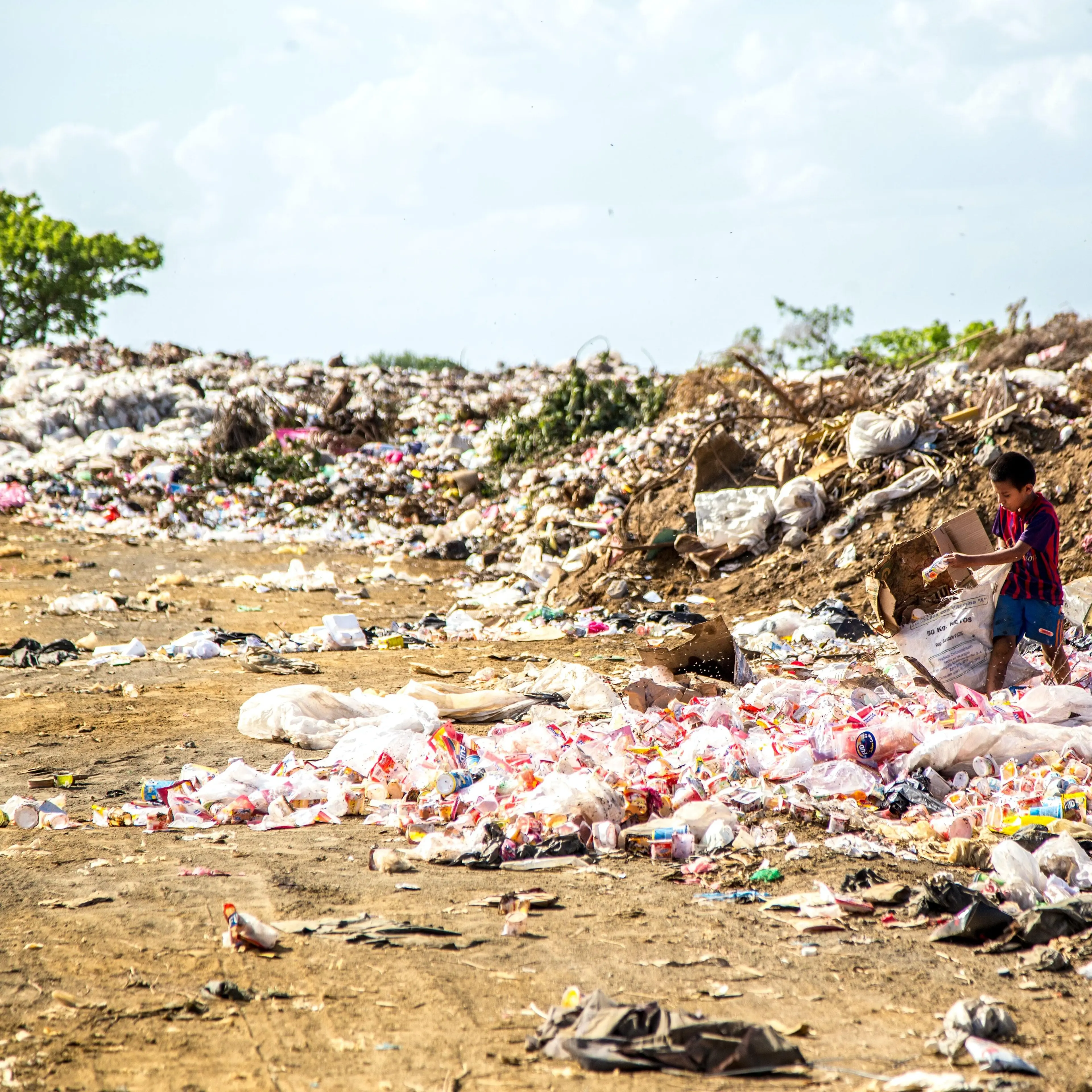waste dumped in the desert