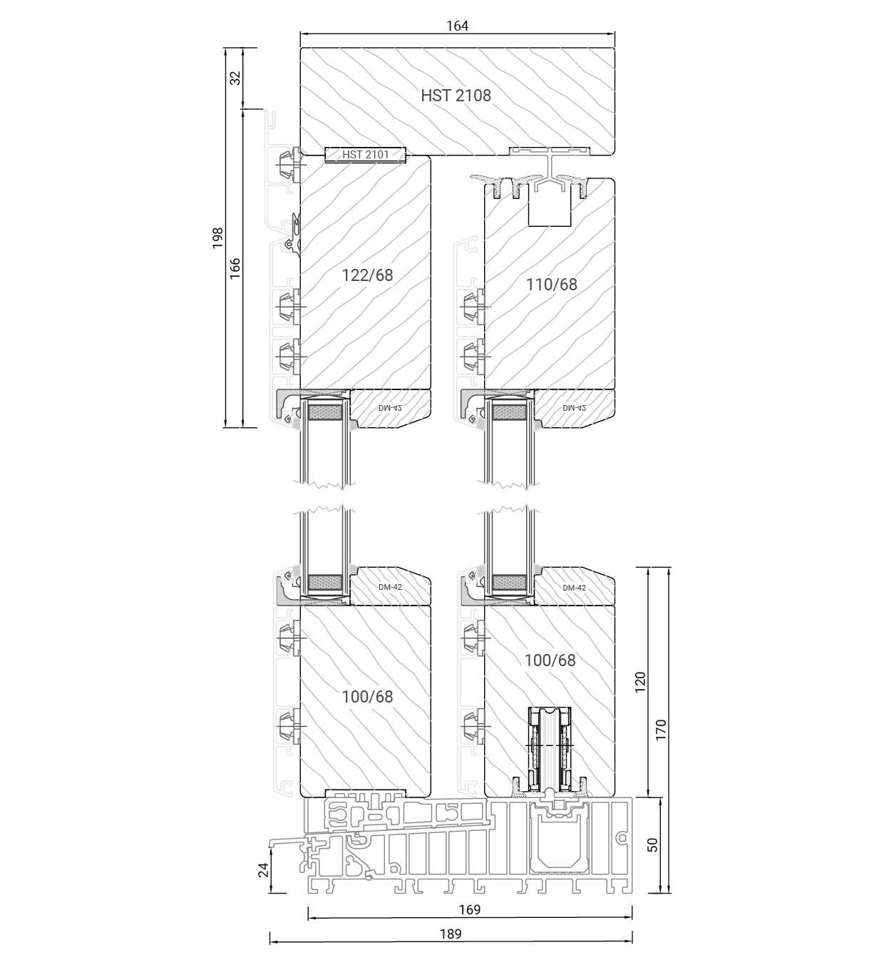 43 Hebeschiebetür Holz-Alu-Vertikal