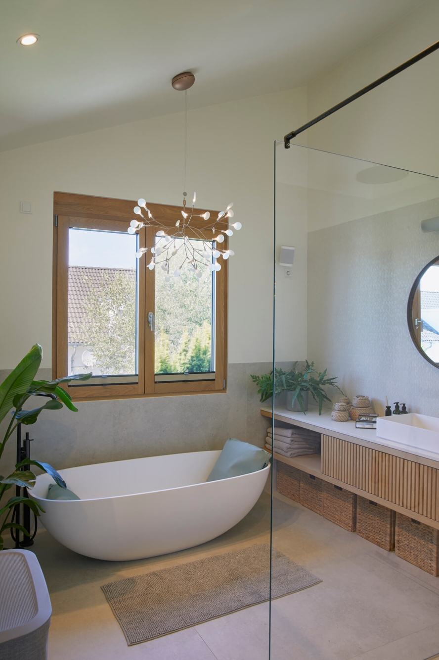 Holz-Alu-Fenster Badezimmer 