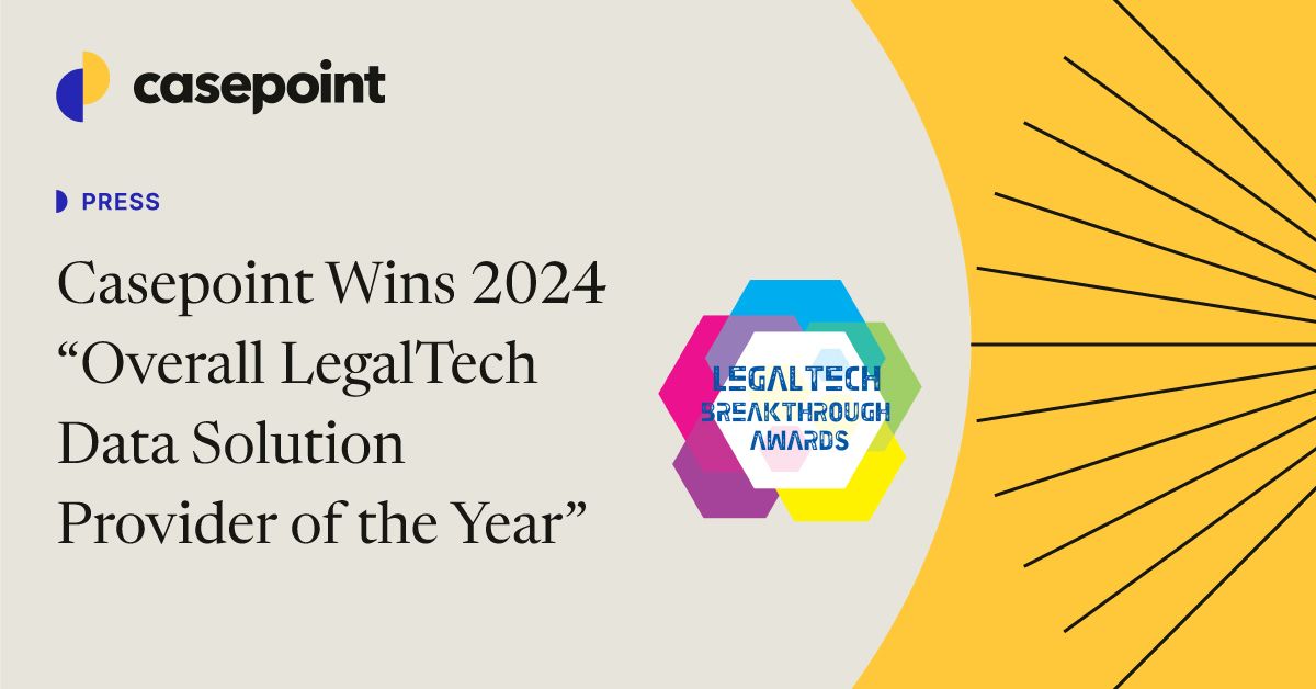 Solution Legaltech Casepoint Wins “Overall LegalTech Data Solution Provider of the Year ...