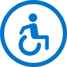 Icon of a person in a wheelchair