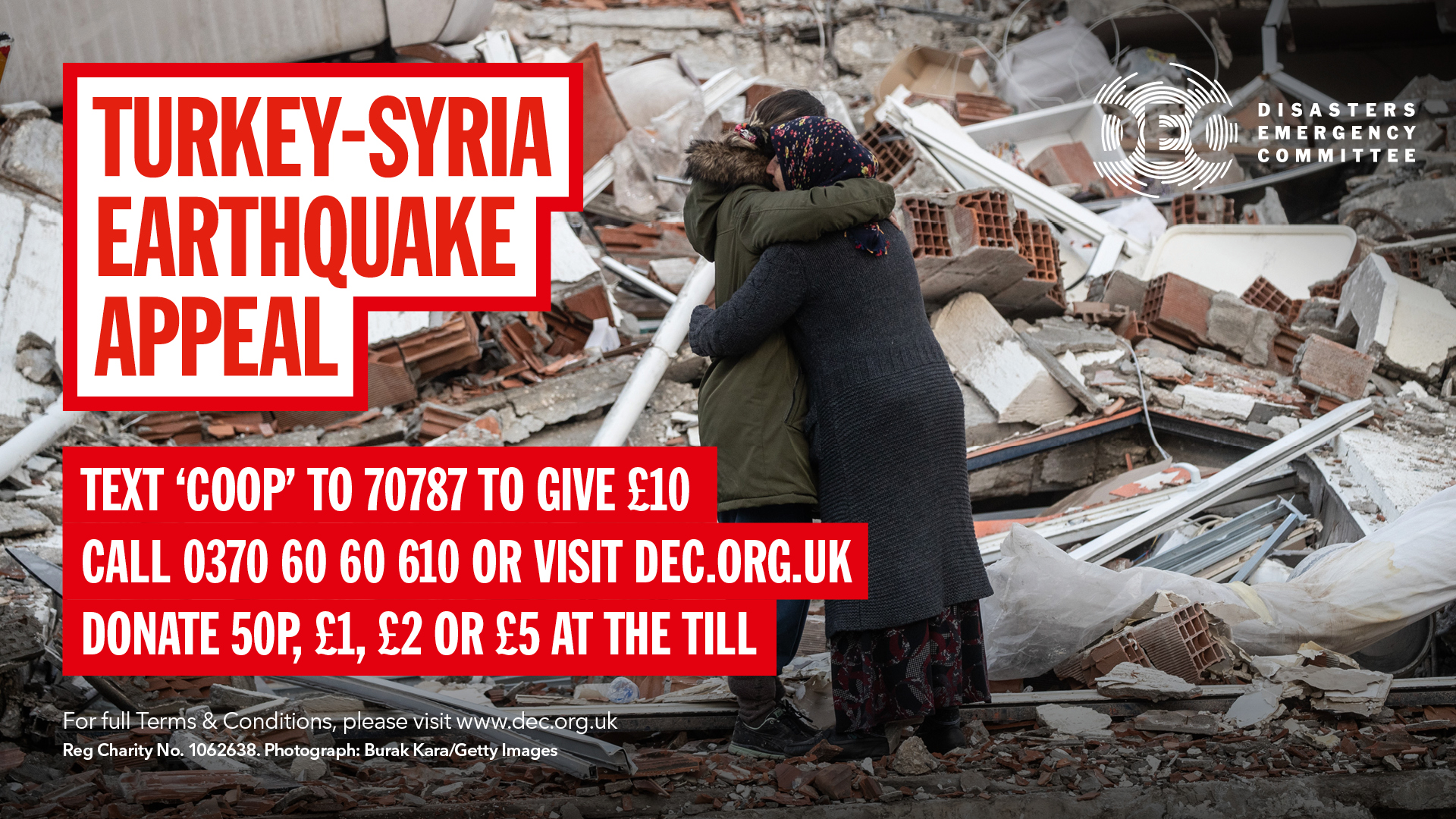 Coop donates £100k to support those impacted by the earthquake in