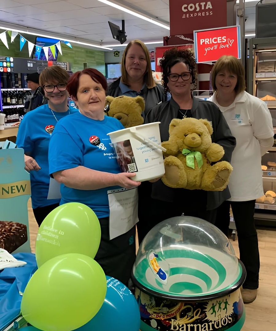 Co-op store fundraising for charity partner, Barnardo's