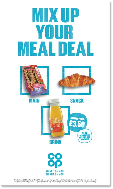 Co-op adds in-store bakery range to its ‘meal deal’ offer