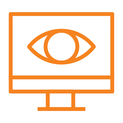 Icon of a screen with an eye on it representing BMC remote management
