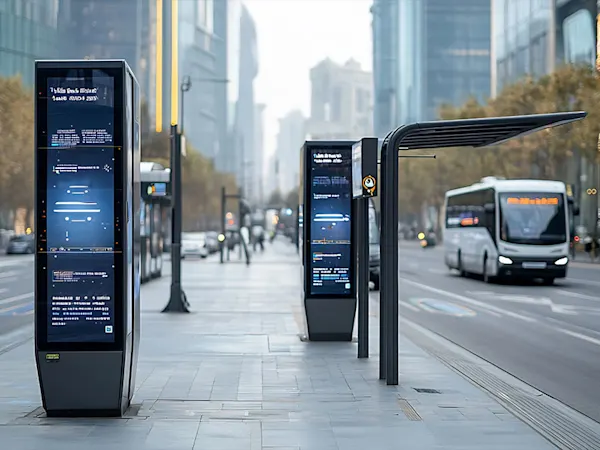 Bus stops leveraging data intelligence with real time digital displays ...