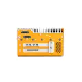HX524 TOP Side view of the orange OnLogic Helix 524 industrial computer showcasing antenna connectors, CAN bus, power input, SIM card slot, USB ports, and a D-Sub connector.