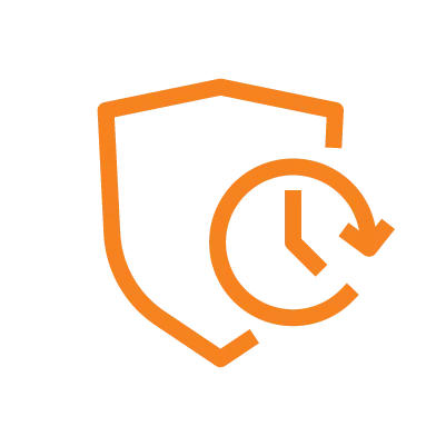 An orange icon representing an industrial computer Long Lifecycle