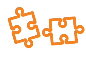 orange icon showing puzzle pieces