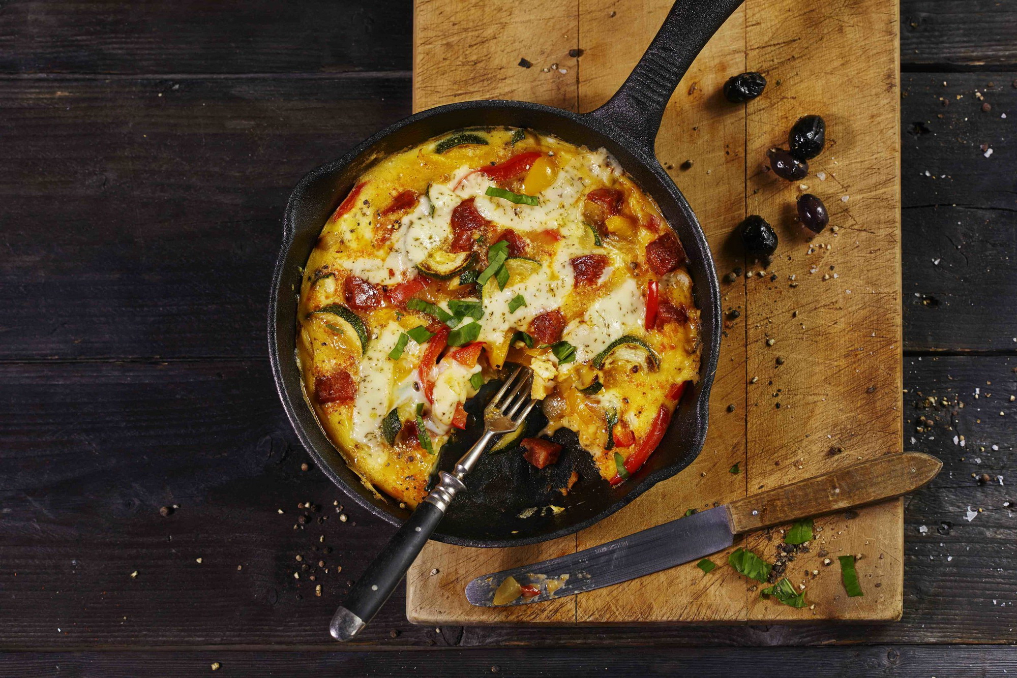 zoldseges-frittata-chorizoval