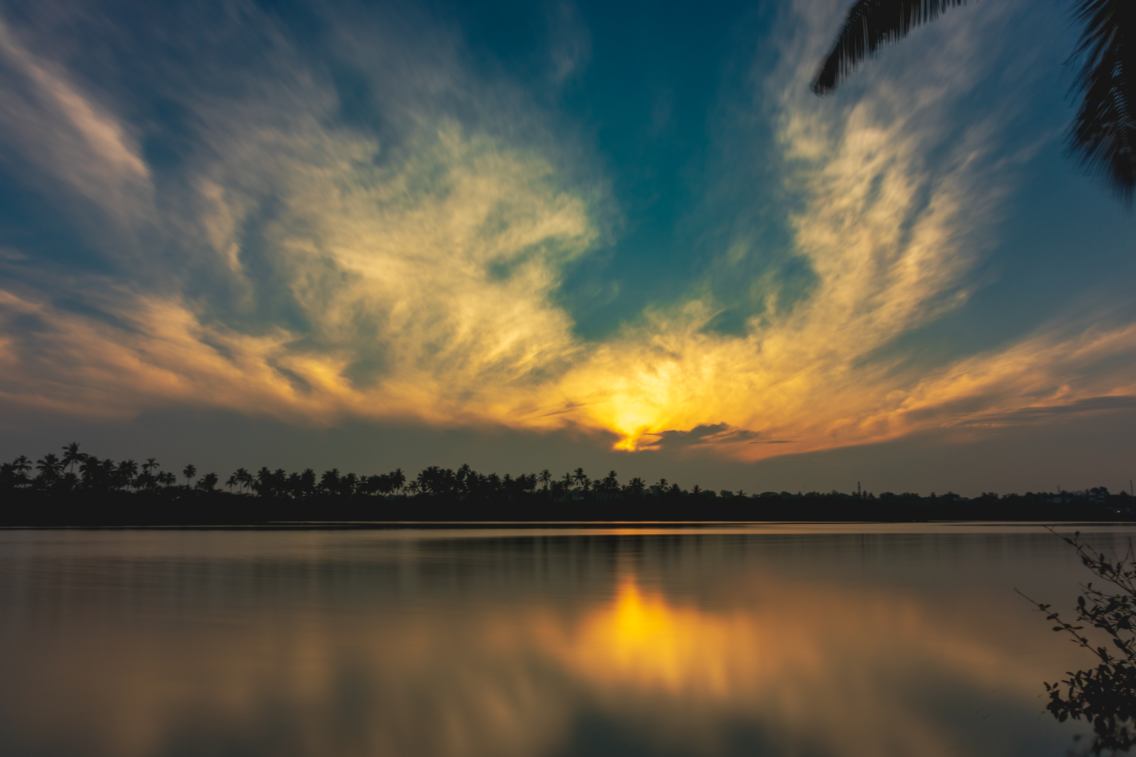 Sunset across the River