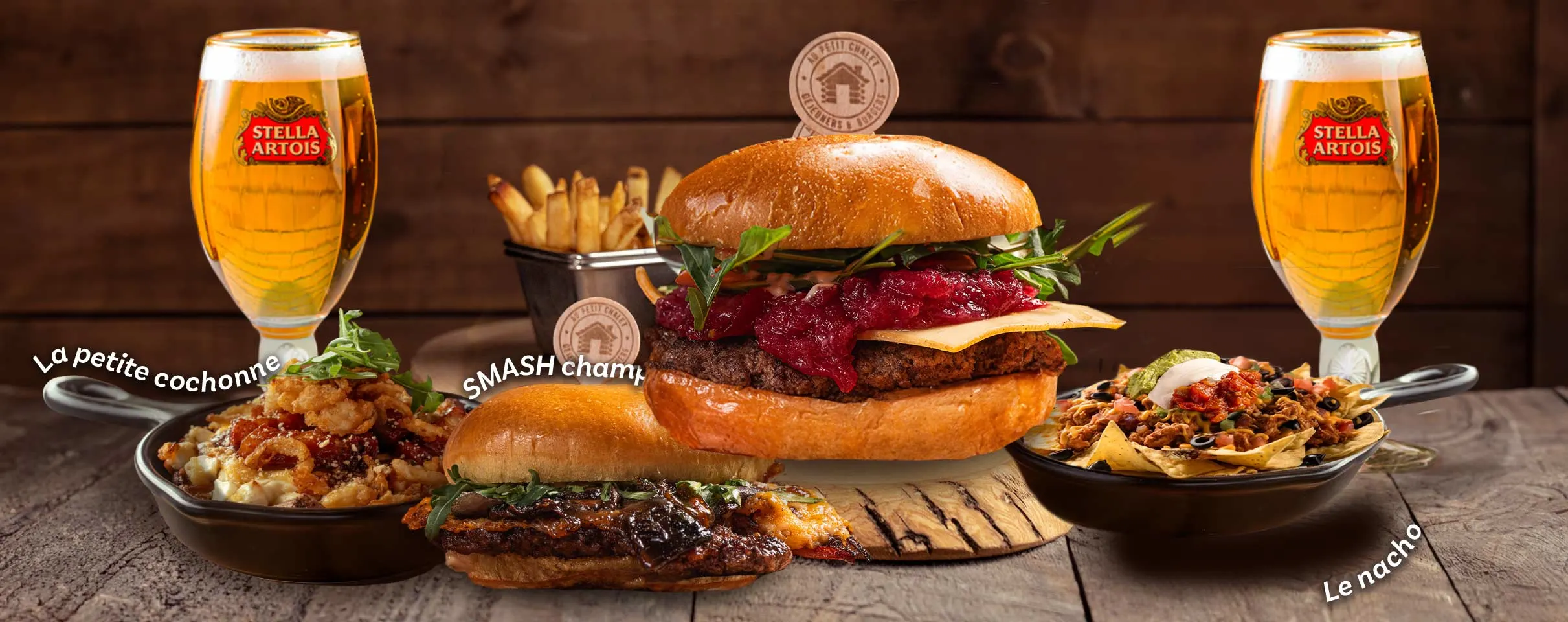 Repas table d’hôte et bières au Petit Chalet