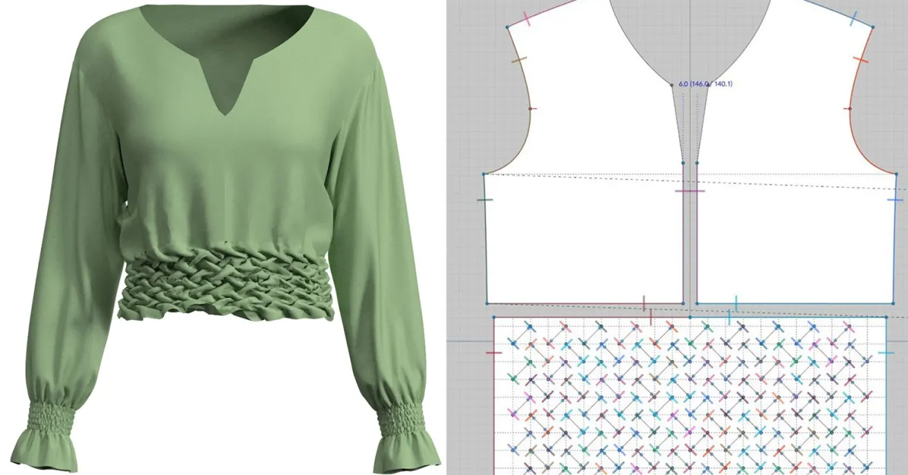 Clo3D - Blusa verde