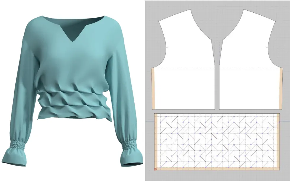 Clo3D - Blusa blu