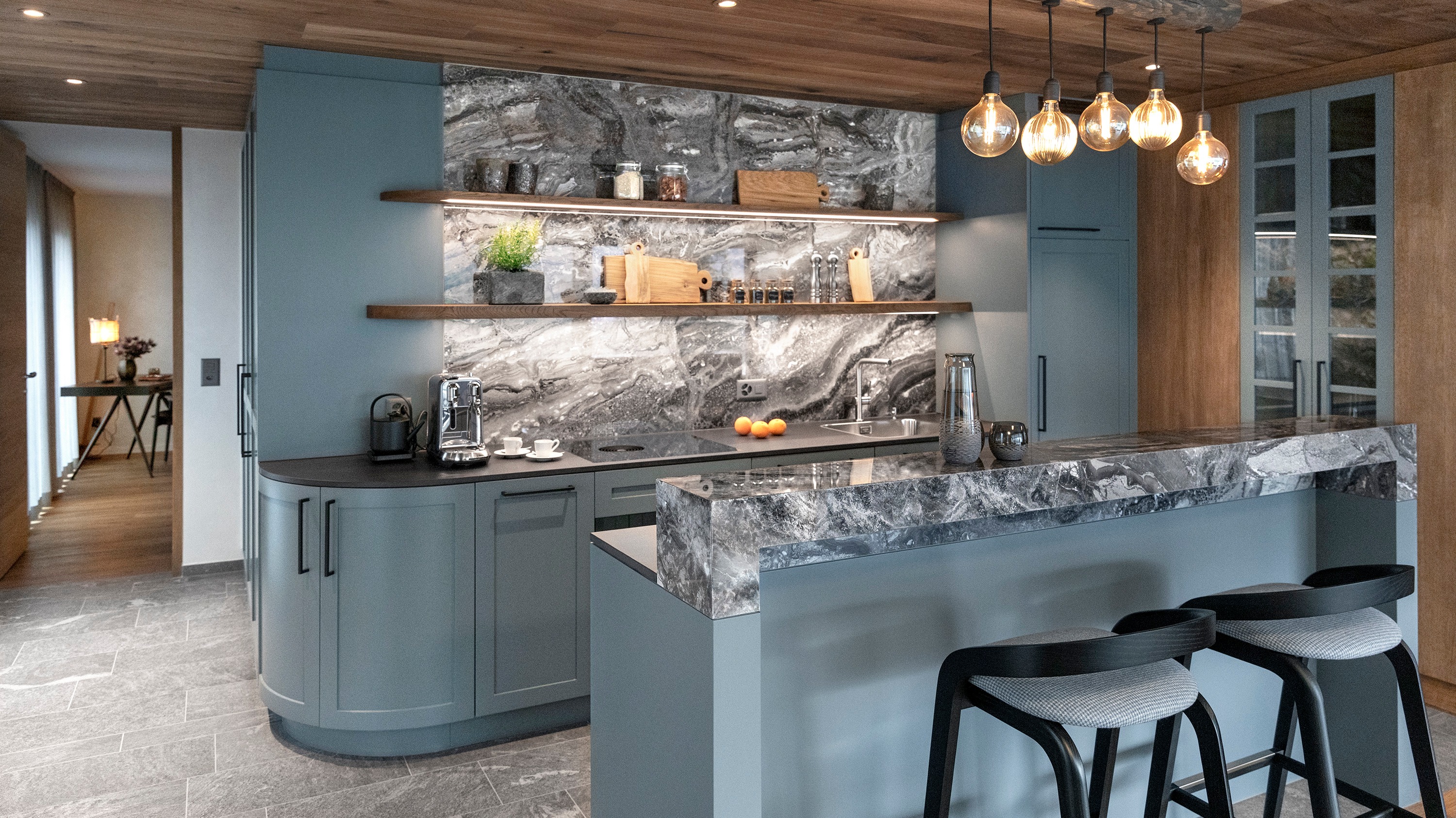 Tschuggen Grand Hotel | One Bedroom Mountain Loft | Kitchen Area