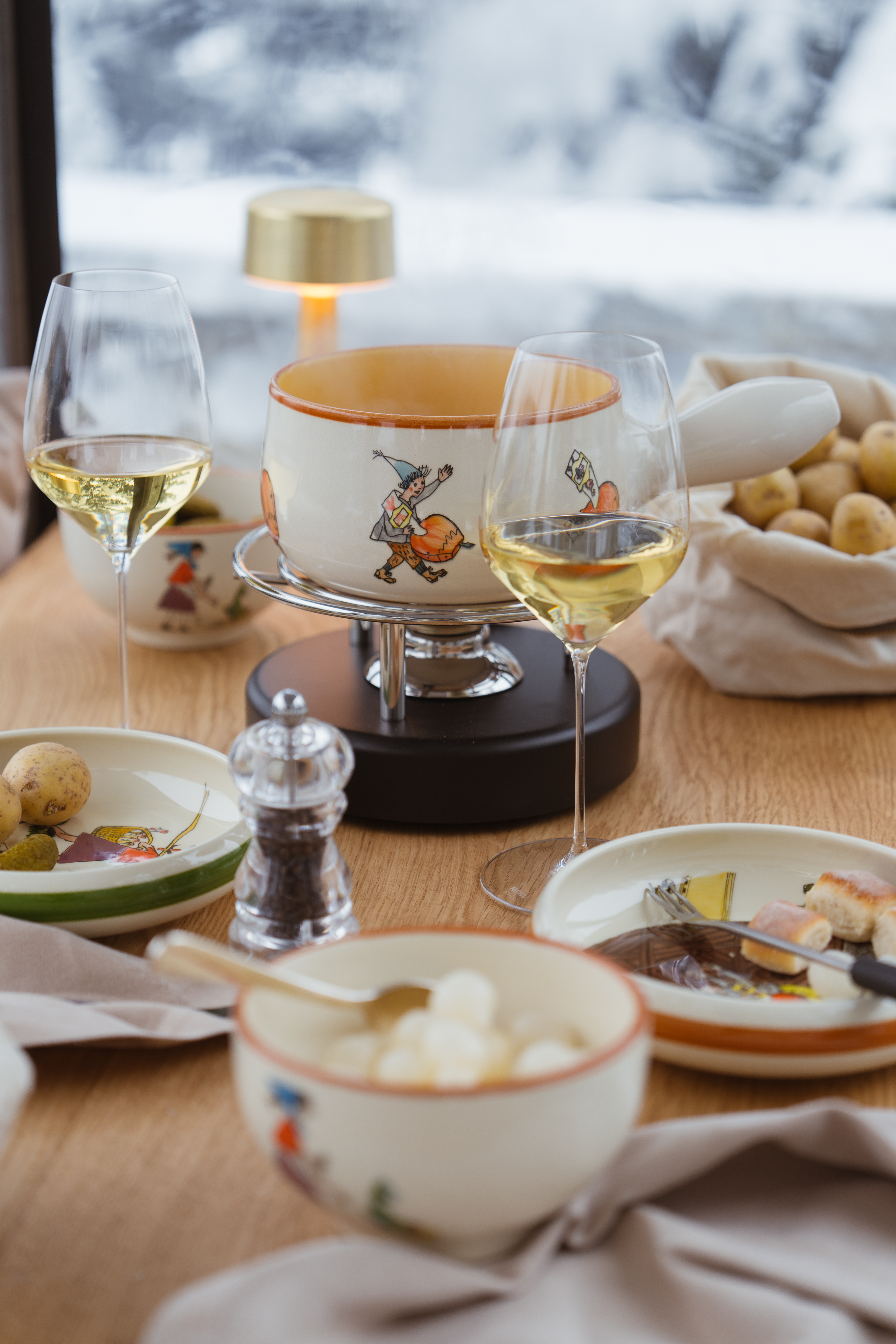 Fondue Gondola Carlton Hotel St. Moritz