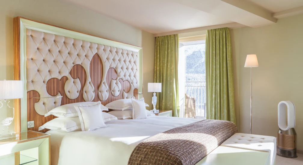 Grand Suite - Schlafzimmer grün - Carlton Hotel St. Moritz