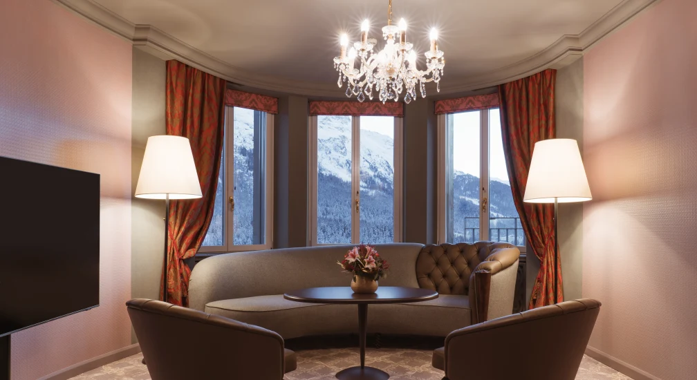 Deluxe Suite - Living room - Carlton Hotel St. Moritz