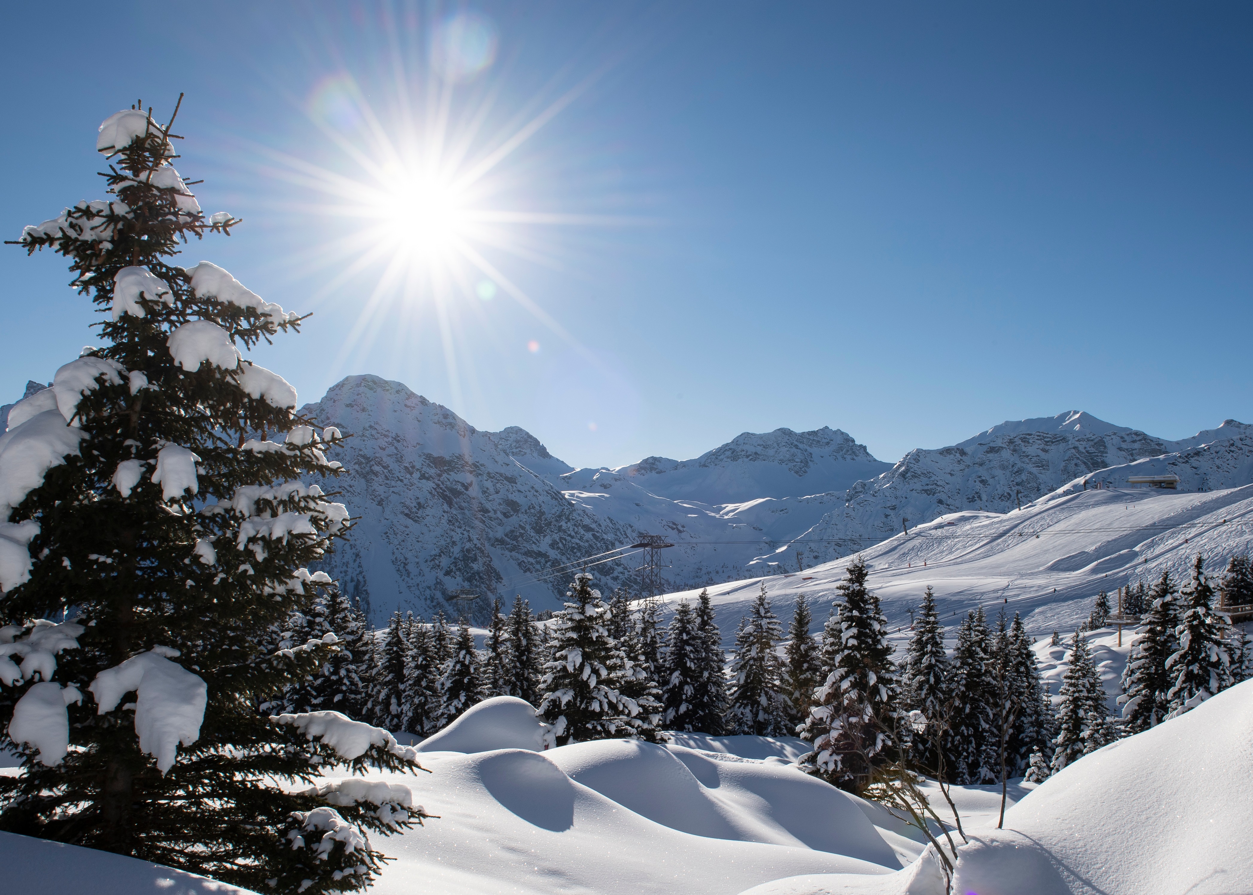 Winterlandschaft Arlenwaldweg | Tschuggen Grand Hotel 