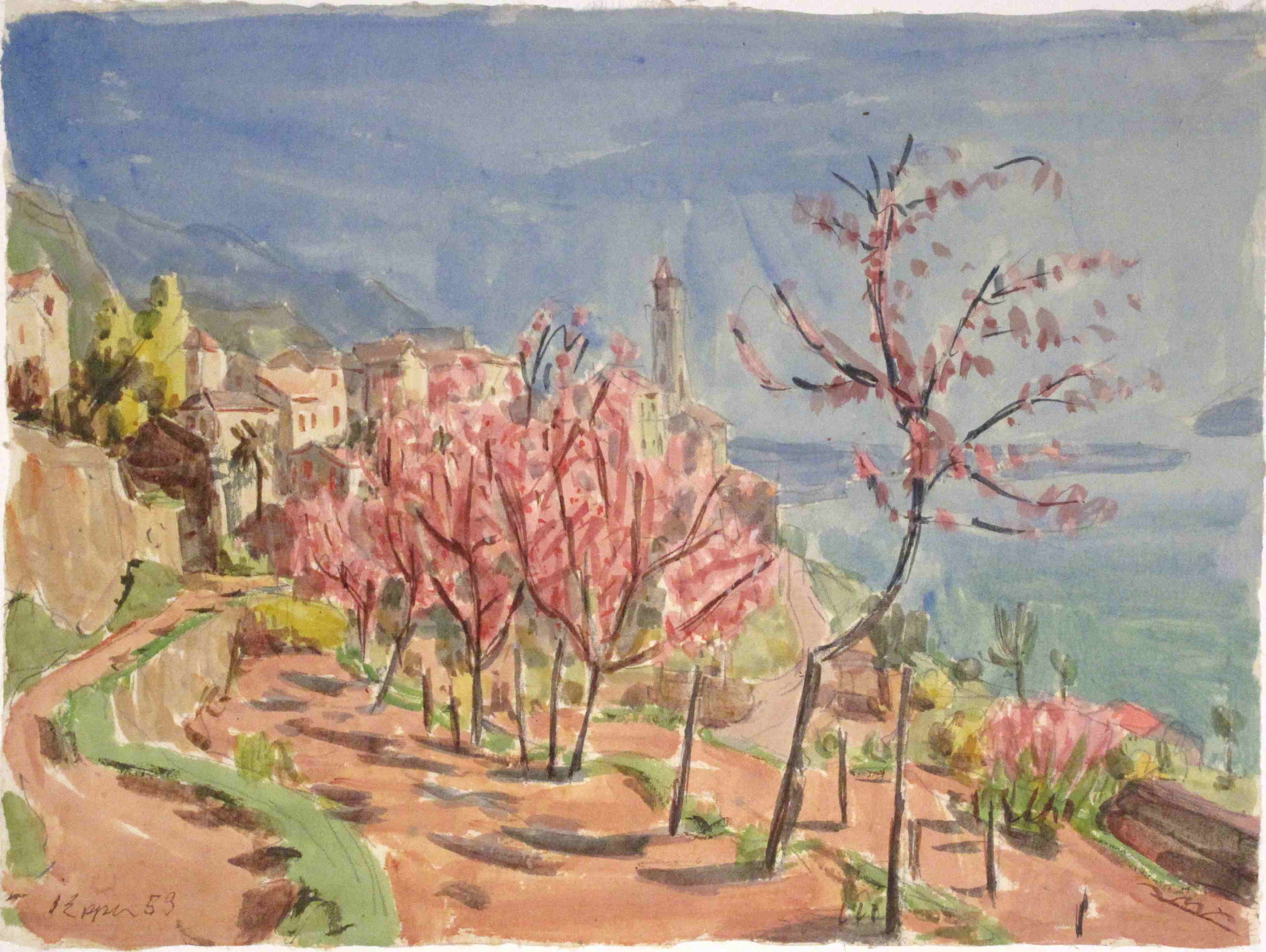 Bick von Ronco auf Ascona 1953