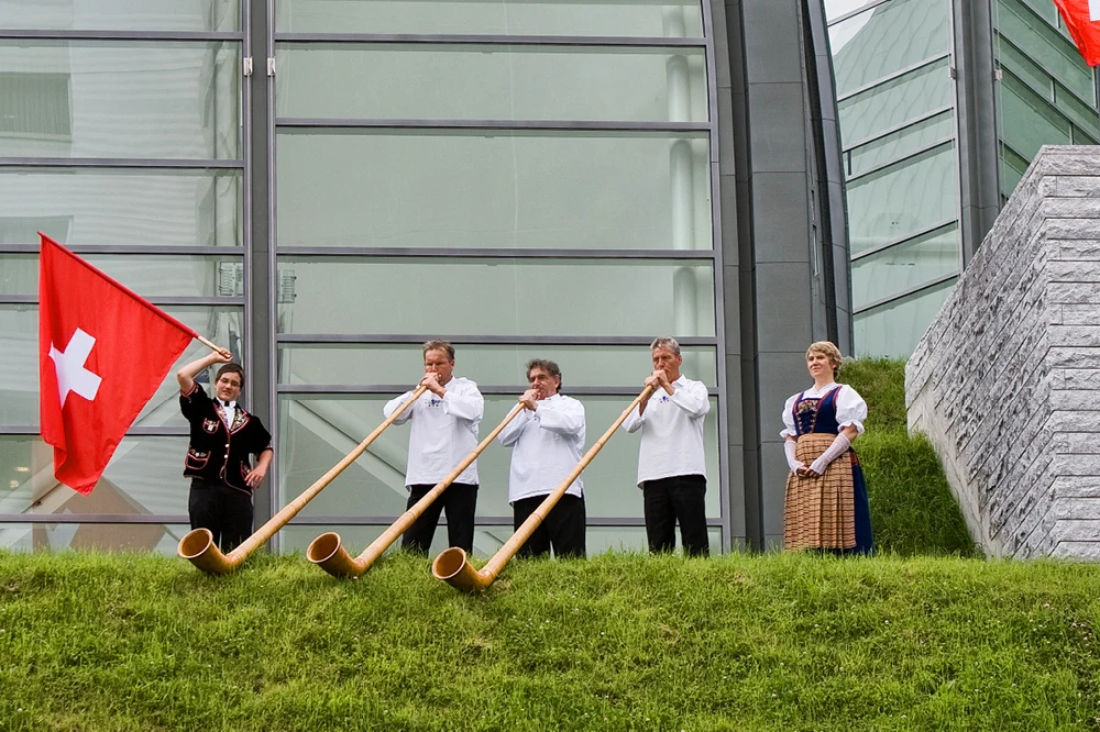 Tschuggen Grand Hotel - 1. August Feier - Schweizer Nationalfeiertag - Segel Tschuggen Bergoase