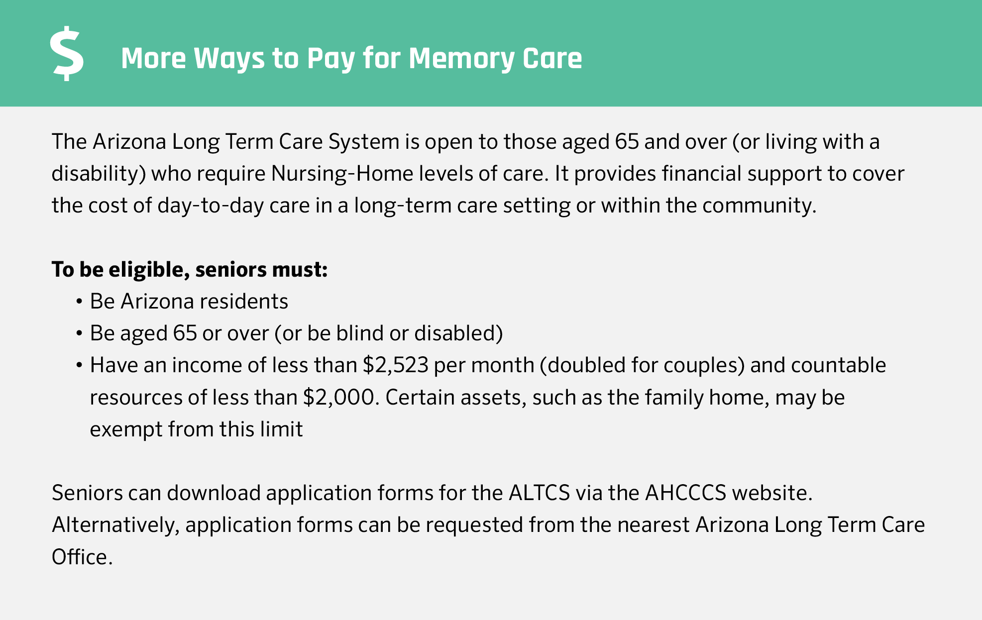 Financial Assistance for Memory Care in Arizona