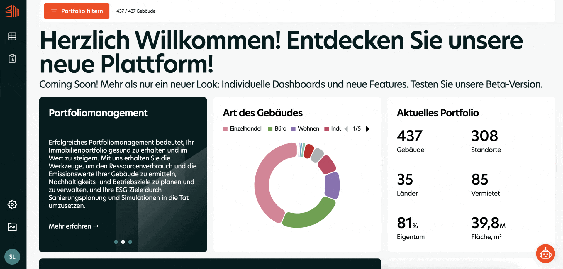 Transition from legacy to new interface, including more languages