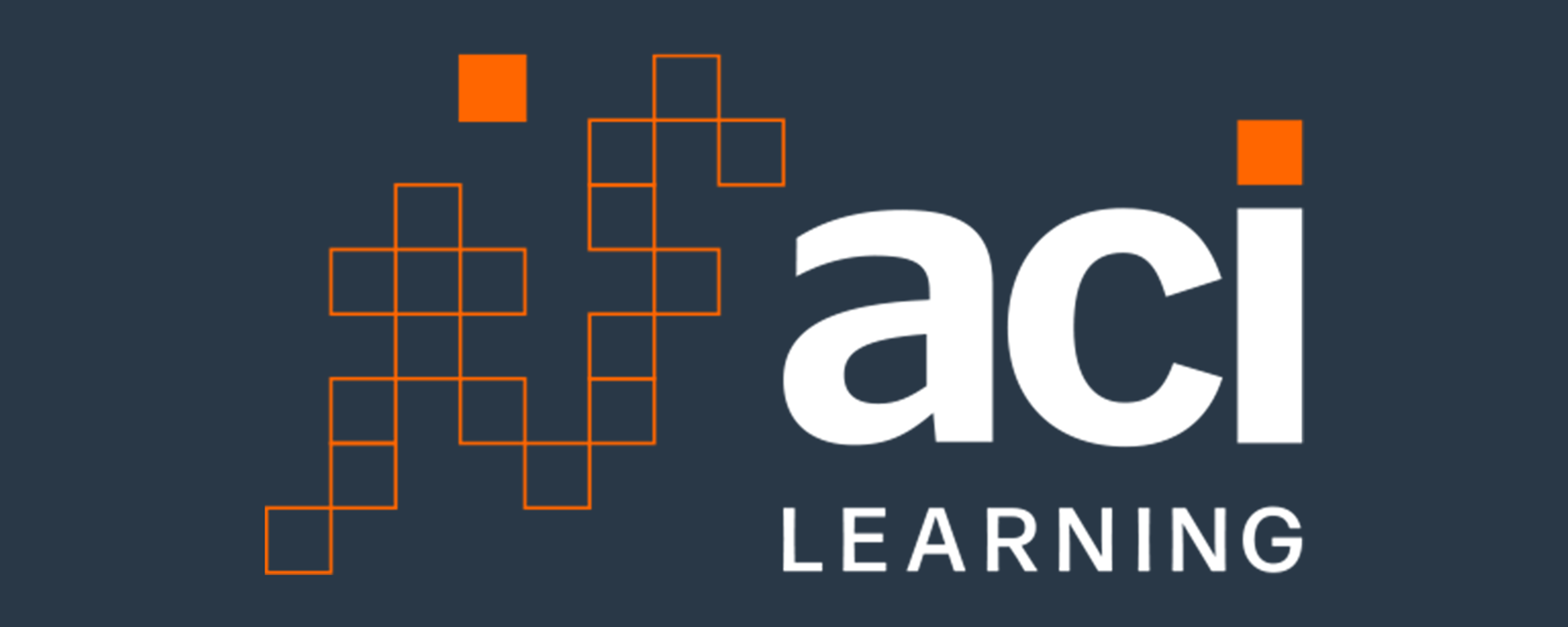 The ACI Learning logo on a slate colored background | Blog