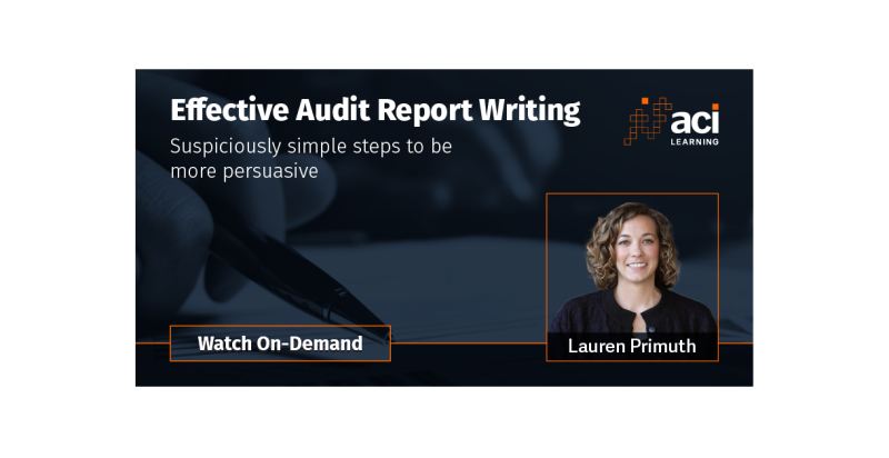 Effective Audit Report Writing