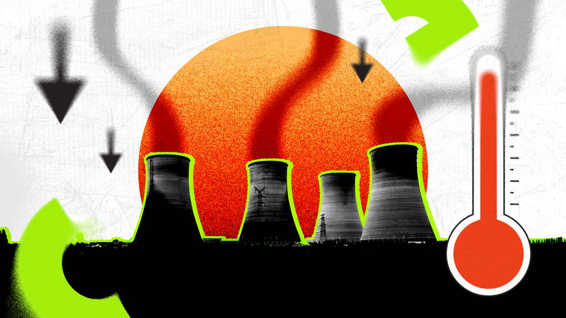 Power station in hot weather