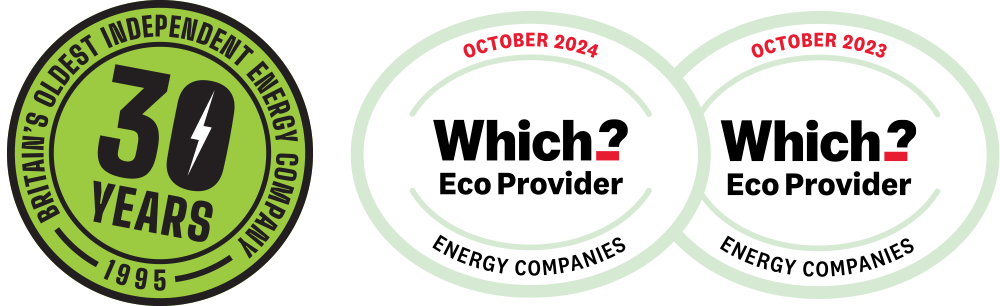 Which recommended energy provider and which eco provider logos
