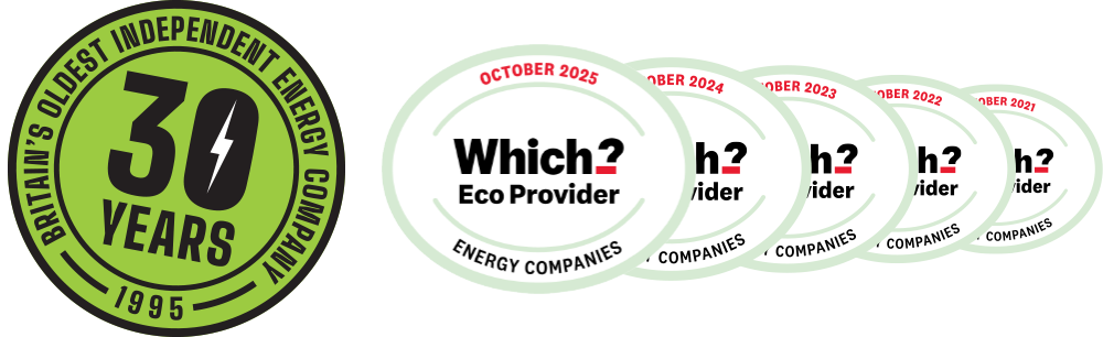 Which recommended energy provider and which eco provider logos
