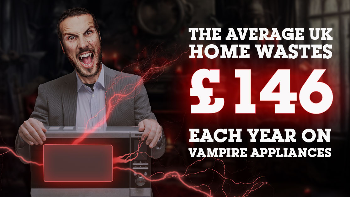 The average UK home wastes £146 each year on vampire appliances