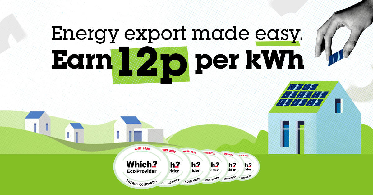 Earn 12p per kWh for your energy export
