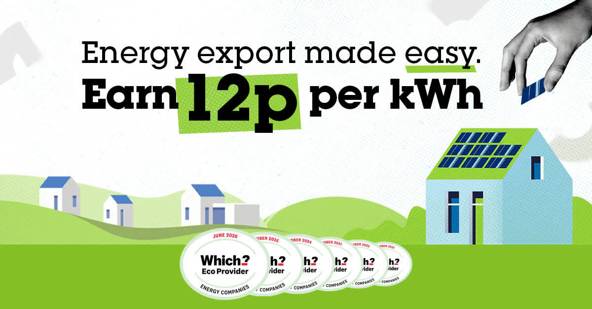 Earn 12p per kWh for your energy export