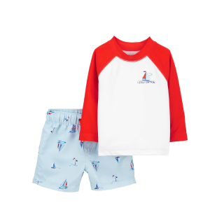 Speedo Boy's Tropical Graphic Short Sleeve Swim Shirt - Ly Sports