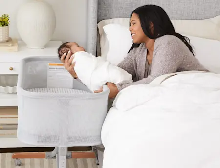 Parent with child at bedside