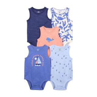 Carter's Child of Mine Baby Boy Bodysuits, 3 Pack, Preemie-24