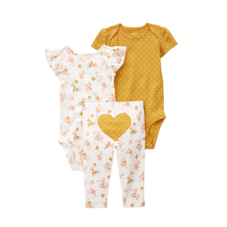 Child of Mine made by Carter's 3Pack Newborn Girls Bodysuits - Raspberry 